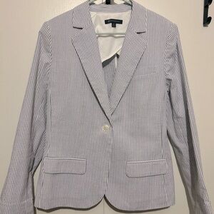 Women's seersucker Striped Blazer Brooks Brothers